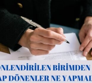 Yönlendirilen birimden cevap dönülenler nedir